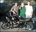 Ofer and his boys with the motorcycle