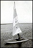 Ofer on his one-person sailboat